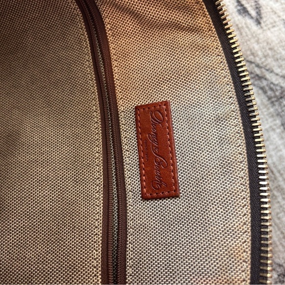 Vtg Dooney & Bourke Juliette Satchel Shoulder Bag All Weather + Vachetta Brown - Picture 8 of 13